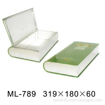 Book shaped tin box, gift box, candy box, metal box